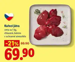Lidl Kuřecí játra, cena za nabídka