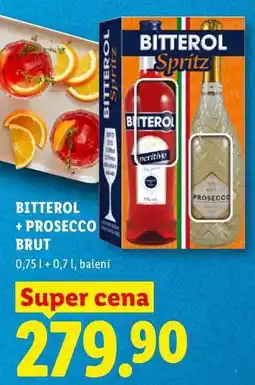 Lidl BITTEROL + PROSECCO BRUT, 0,75 +0,7 l nabídka
