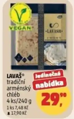 Penny Market Lavaš tradiční arménský chléb nabídka