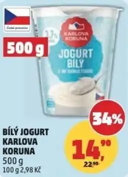 Penny Market Bílý jogurt karlova koruna nabídka