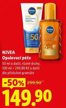 Lidl NIVEA Opalovací péče, 50 ml a další nabídka