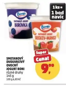 Penny Market Smetanový dvouvrstvý ovocný jogurt boni nabídka