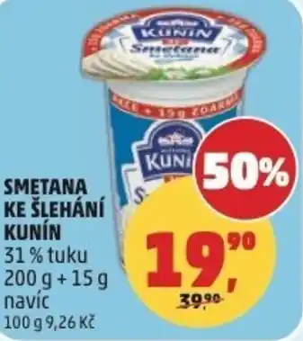 Penny Market Smetana ke šlehání kunín nabídka