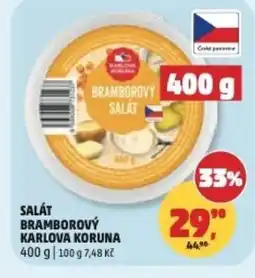 Penny Market Salát bramborový karlova koruna nabídka