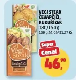 Penny Market Vegi steak čevapčiči, kukuřízek nabídka