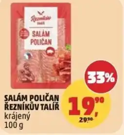 Penny Market Salám poličan řezníkův talíř krájený nabídka
