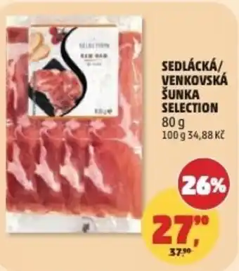 Penny Market Sedlácká/ venkovská šunka selection nabídka