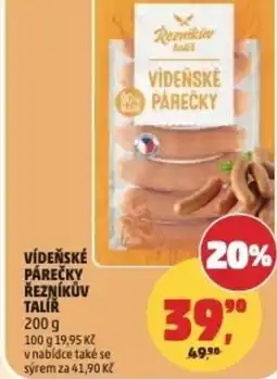Penny Market Vídeňské párečky řezníkův talíř nabídka