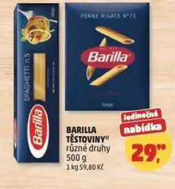 Penny Market Barilla těstoviny nabídka