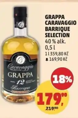 Penny Market Grappa caravaggio barrique selection nabídka