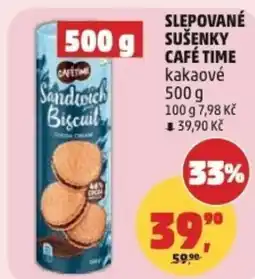 Penny Market Slepované sušenky café time kakaové nabídka