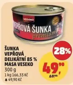 Penny Market Šunka vepřová delikátní 85% masa veseko nabídka