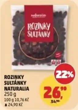Penny Market Rozinky sultánky naturalia nabídka
