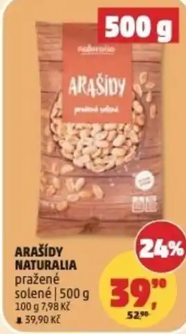 Penny Market Arašídy naturalia pražené solené nabídka