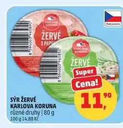 Penny Market SÝR ŽERVÉ KARLOVA KORUNA nabídka