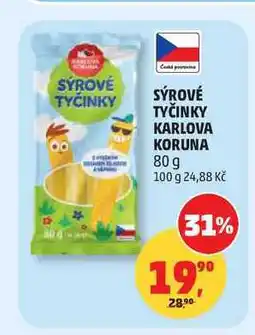 Penny Market SÝROVÉ SÝROVÉ TYČINKY KARLOVA KORUNA nabídka