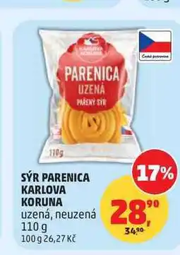 Penny Market SÝR PARENICA KARLOVA KORUNA uzená, neuzená nabídka