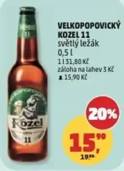 Penny Market Velkopopovický kozel 11 světlý ležák nabídka