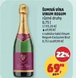 Penny Market Šumivá vína vinum regum nabídka