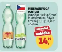 Penny Market MINERÁLNÍ VODA MATTONI nabídka