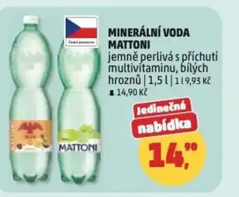 Penny Market MINERÁLNÍ VODA MATTONI nabídka