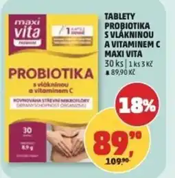 Penny Market Tablety probiotika s vlákninou a vitaminem C maxi vita nabídka