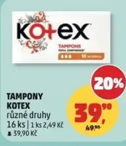 Penny Market Tampony kotex nabídka