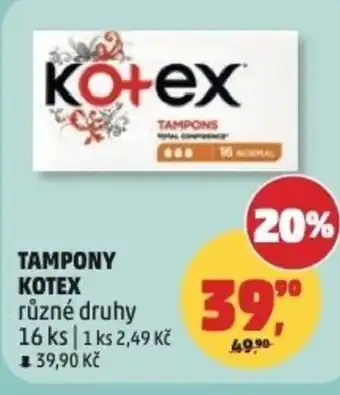 Penny Market Tampony kotex nabídka