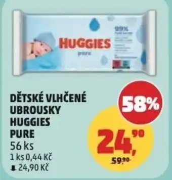 Penny Market Dětské vlhčené ubrousky huggies pure nabídka