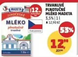Penny Market Trvanlivé mléko madeta 3,5% nabídka