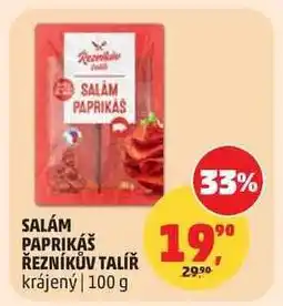 Penny Market SALÁM PAPRIKÁŠ ŘEZNÍKŮV TALÍŘ nabídka