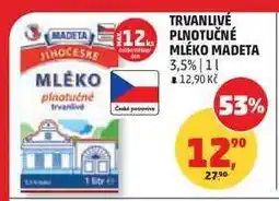 Penny Market TRVANLIVÉ PLNOTUČNÉ MLÉKO MADETA nabídka