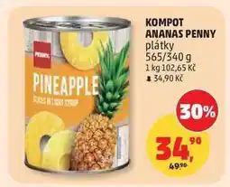 Penny Market KOMPOT ANANAS PENNY plátky nabídka