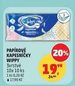 Penny Market PAPÍROVÉ KAPESNÍČKY WIPPY nabídka