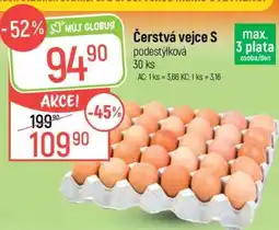 Globus Čerstvá vejce S podestýlková 30 ks nabídka