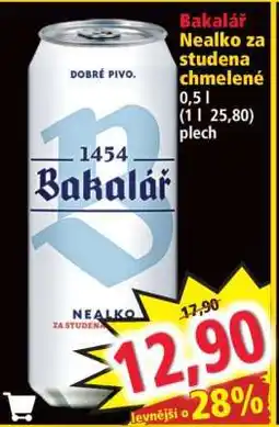 Norma Bakalář Nealko za studena chmelené nabídka