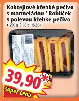 Norma Koktejlové křehké pečivo s marmeládou / Rohlíček s polevou křehké pečivo nabídka