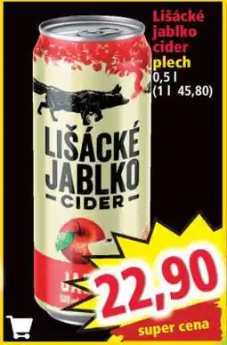 Norma Lišácké jablko cider plech nabídka
