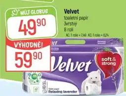 Globus Velvet Toaletní papír nabídka