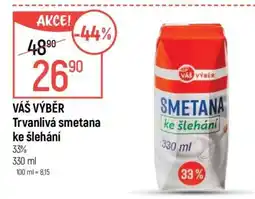 Globus VÁŠ VÝBĚR Trvanlivá smetana ke šlehání nabídka