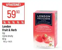 Globus London Fruit & Herb nabídka