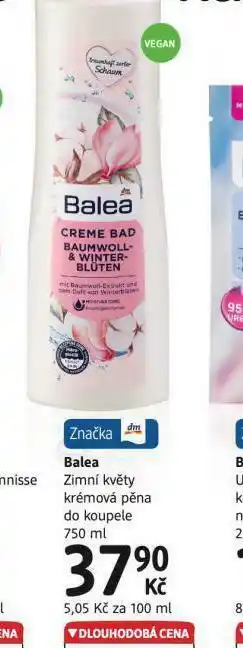 dm drogerie Balea zimní květy krémová pěna do koupele nabídka