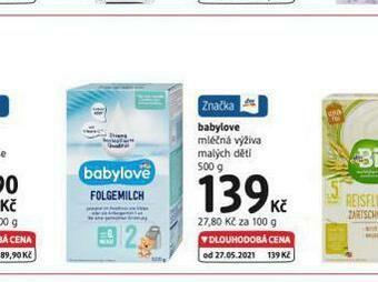 dm drogerie Babylove mléčná výživa nabídka