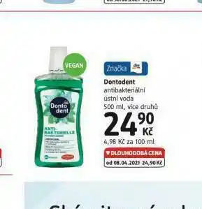 dm drogerie Dontodent antibakteriální ústní voda nabídka