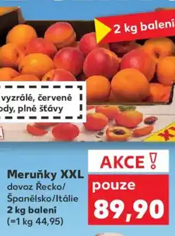 Kaufland Meruňky XXL nabídka
