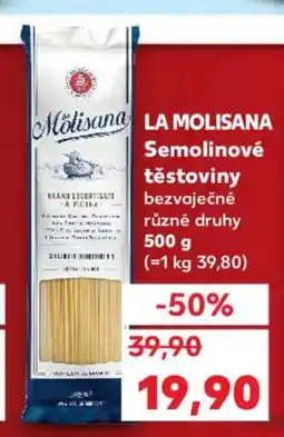 Kaufland LA MOLISANA Semolinové těstoviny nabídka
