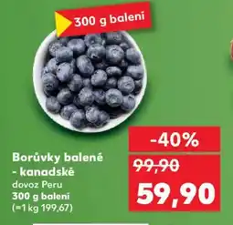 Kaufland Borůvky balené - kanadské nabídka