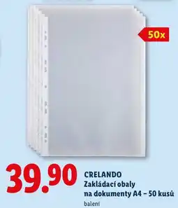 Lidl CRELANDO Zakládací obaly dokumenty A4 - 50 kusů nabídka