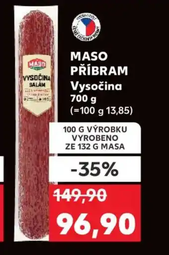 Kaufland MASO PŘÍBRAM Vysočina nabídka