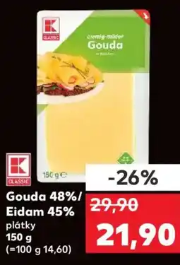 Kaufland Gouda 48%/ Eidam 45% nabídka